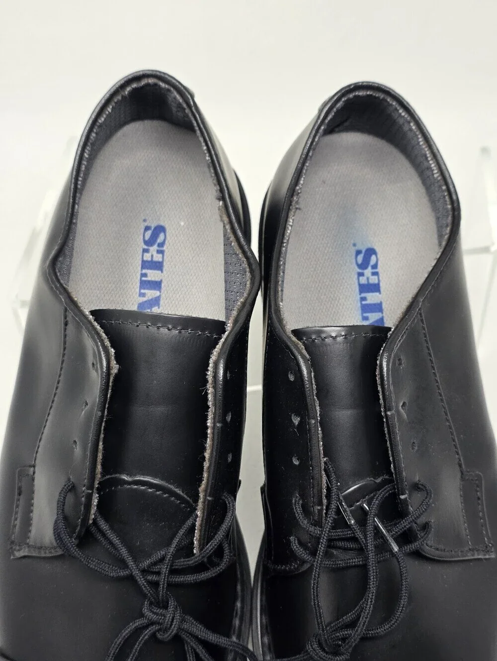 Bates Mens Size 7.5 D Leather Uniform Oxford Dress Shoes 00968 Vibram Soles